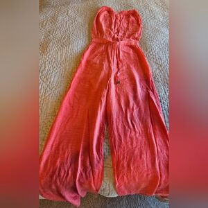 Elegant Coral Jumpsuit